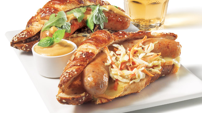 German Oktoberfest Hot Dogs