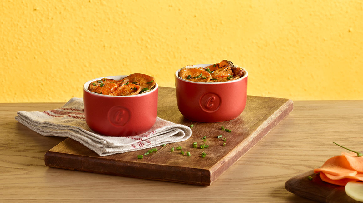 Scalloped root vegetables