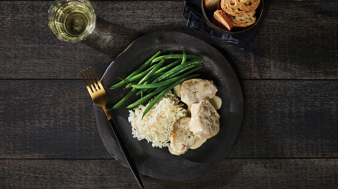 Médaillons de porc à la crème d'érable