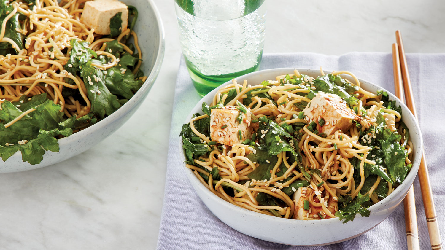 Sesame Noodles with Kale 