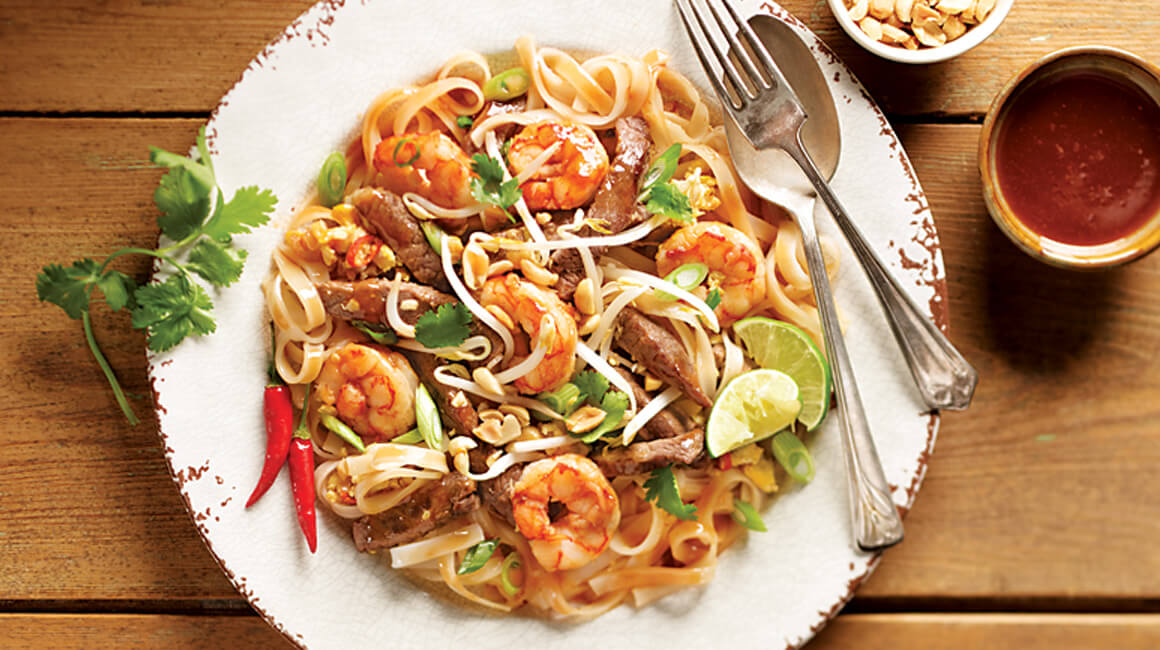 Beef and shrimp pad thai from Stefano Faita