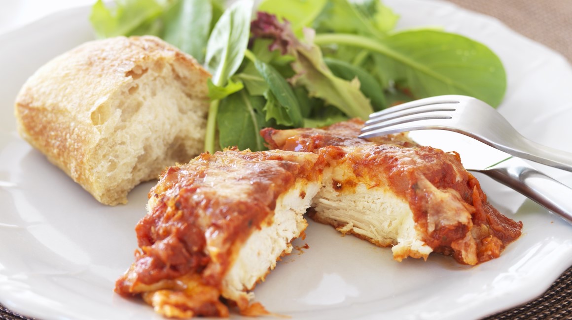 Baked Chicken Parmesan with Marinara Sauce