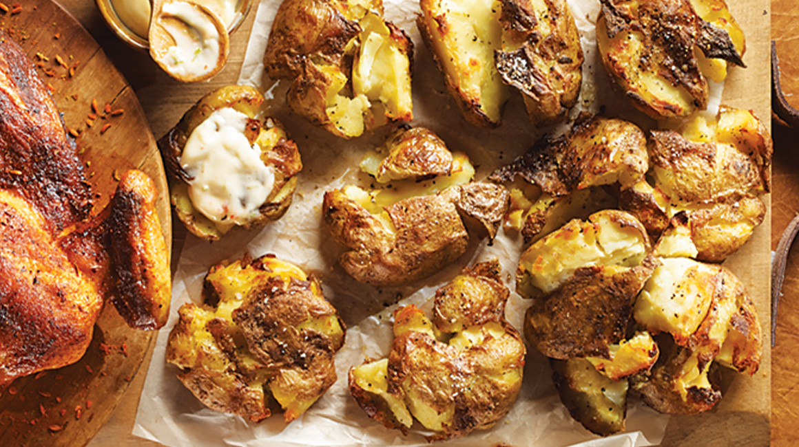 Crispy crushed potatoes from Stefano Faita