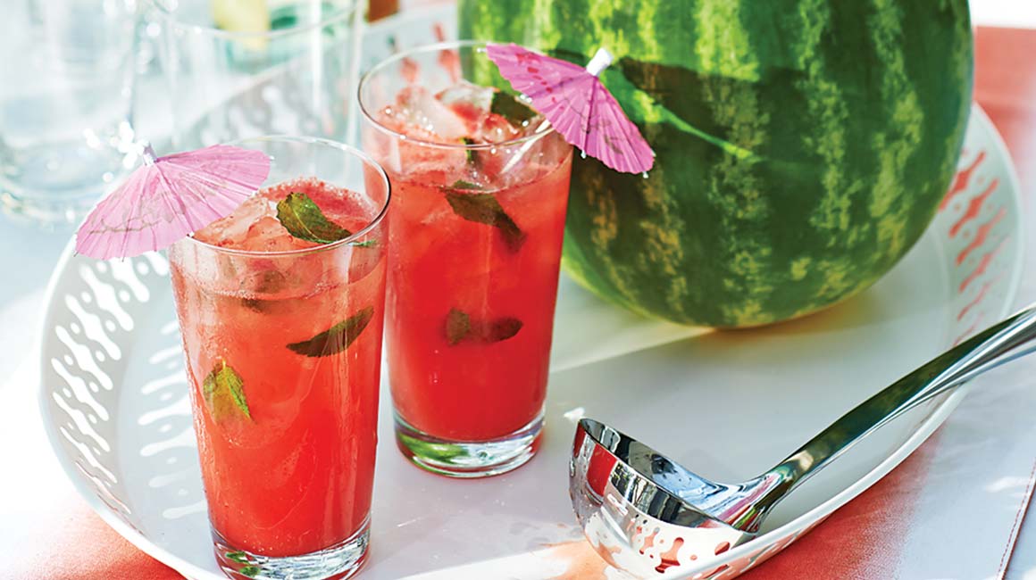 Punch pétillant au melon d’eau