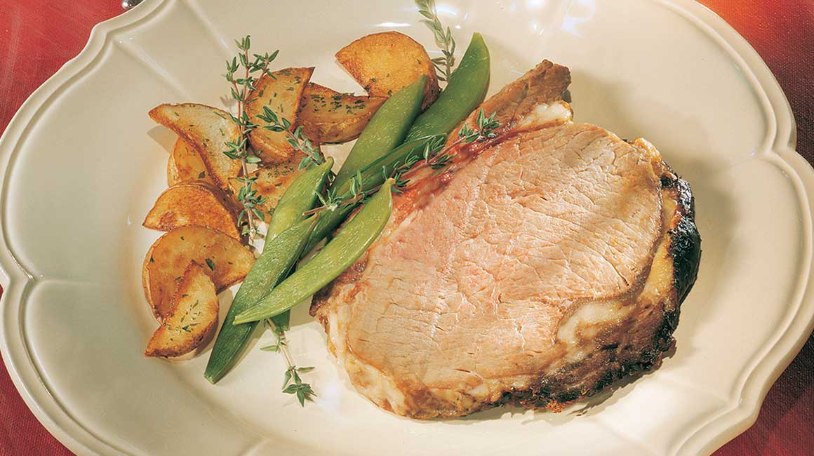 Rôti de côtes au miel et à la moutarde