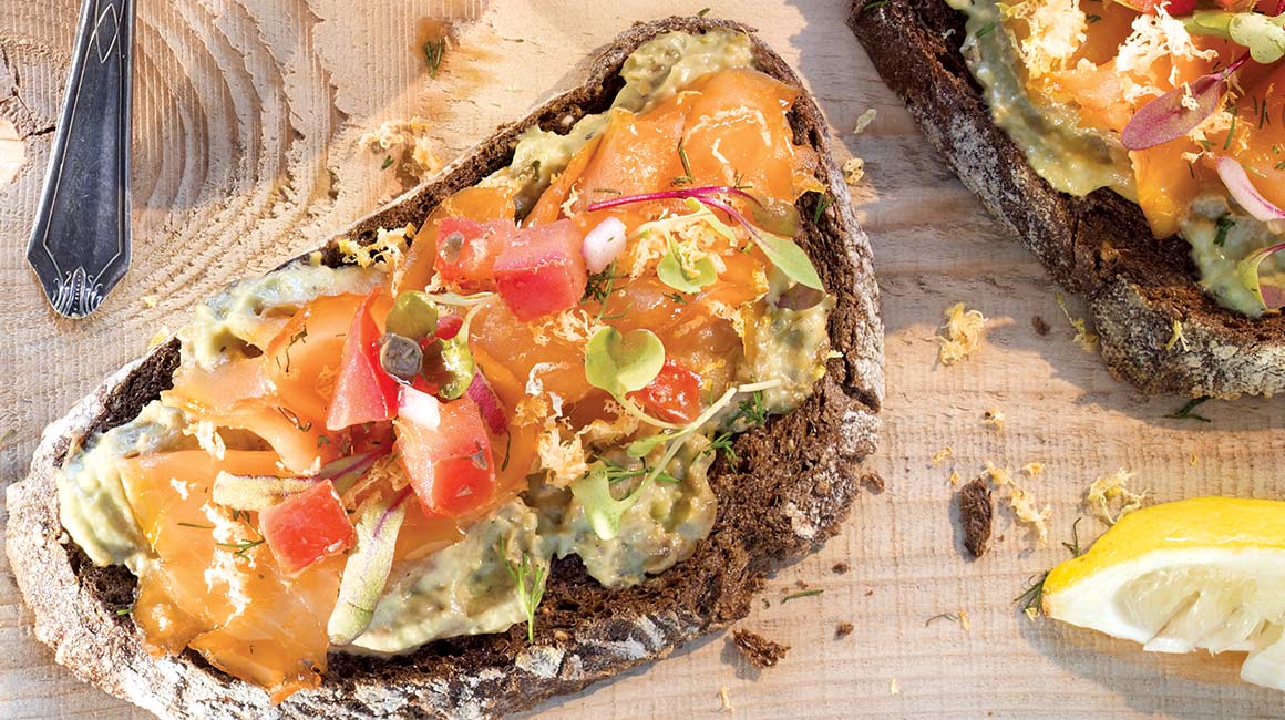 Rôties au saumon fumé