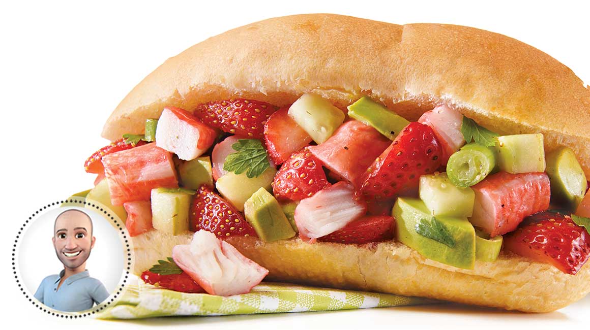 Salade de goberge et de fraises