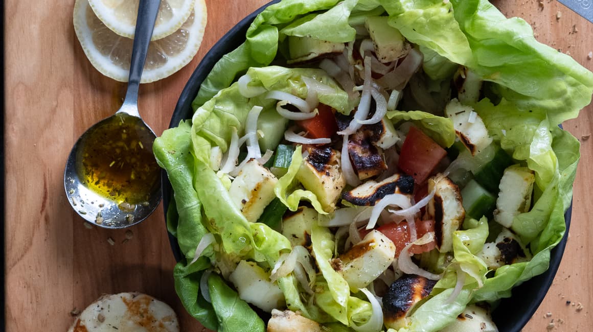 BBQ Québec’s Grilled Endives and Halloumi Salad