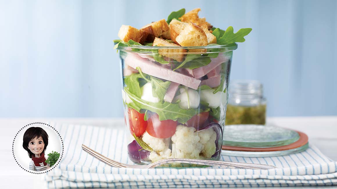 SALADE-REPAS AU JAMBON