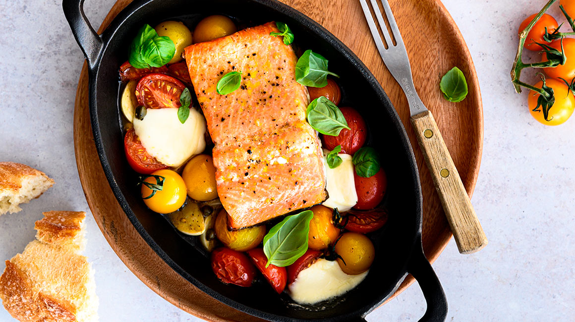 Truite à la caprese