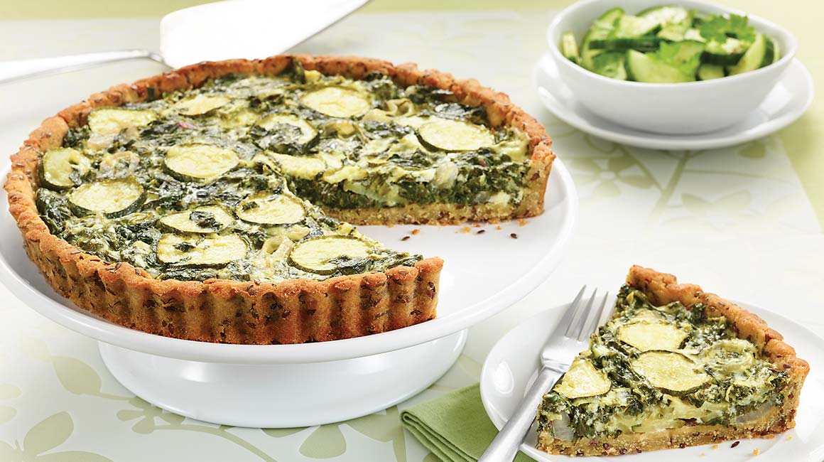 Tarte salée au fromage de chèvre et aux courgettes