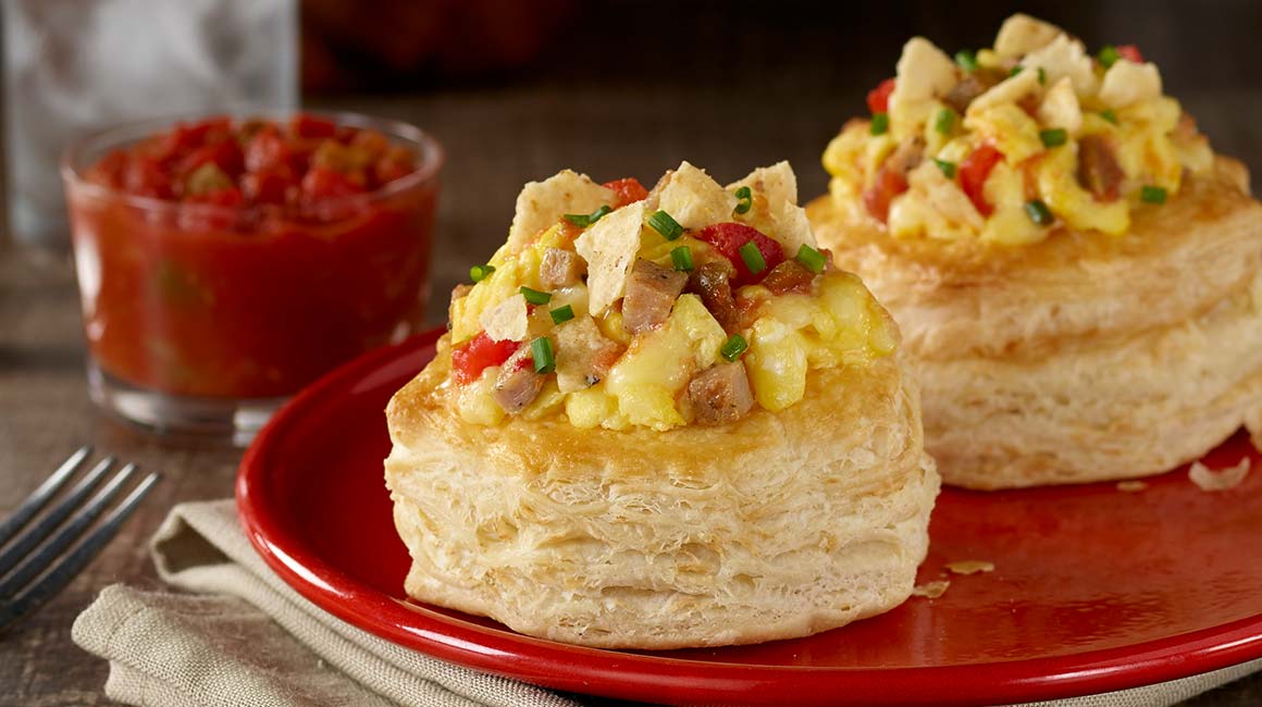 Vol-au-vent aux œufs brouillés