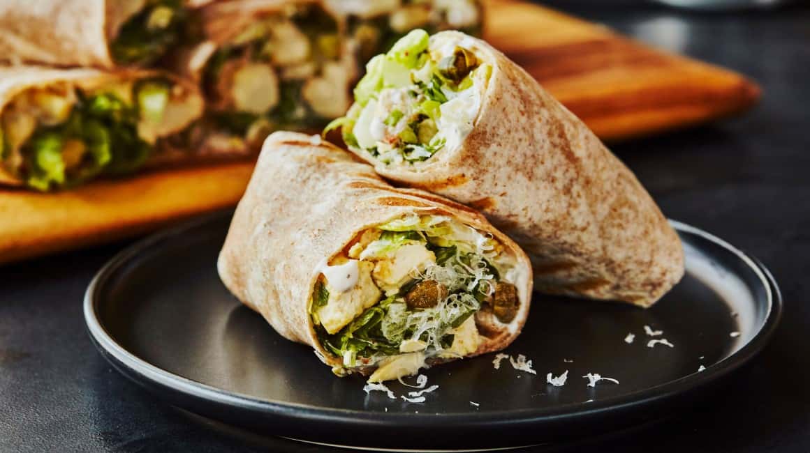 Wrap César au tofu grillé par Geneviève O’Gleman