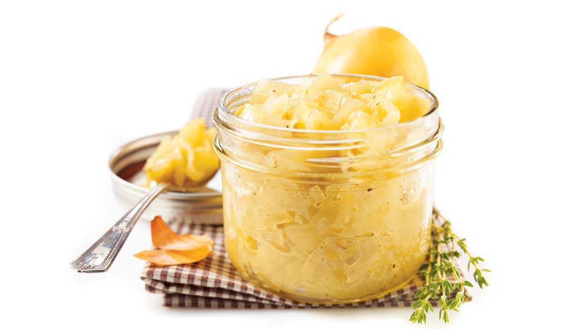 Confit d’oignons aux pommes