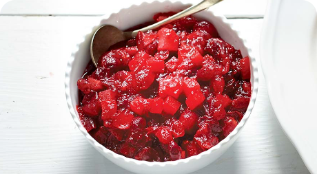 Cranberry, pear and ginger chutney