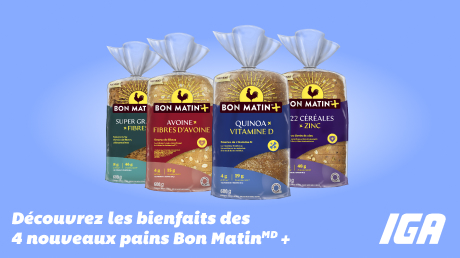 Découvrez les bienfaits des 4 nouveaux pains Bon Matin+ 